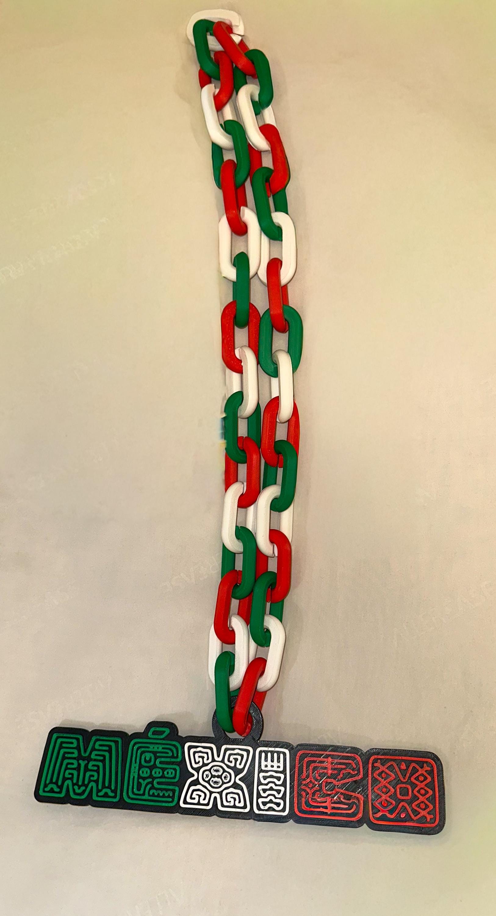 Oversized necklace with country flag colors