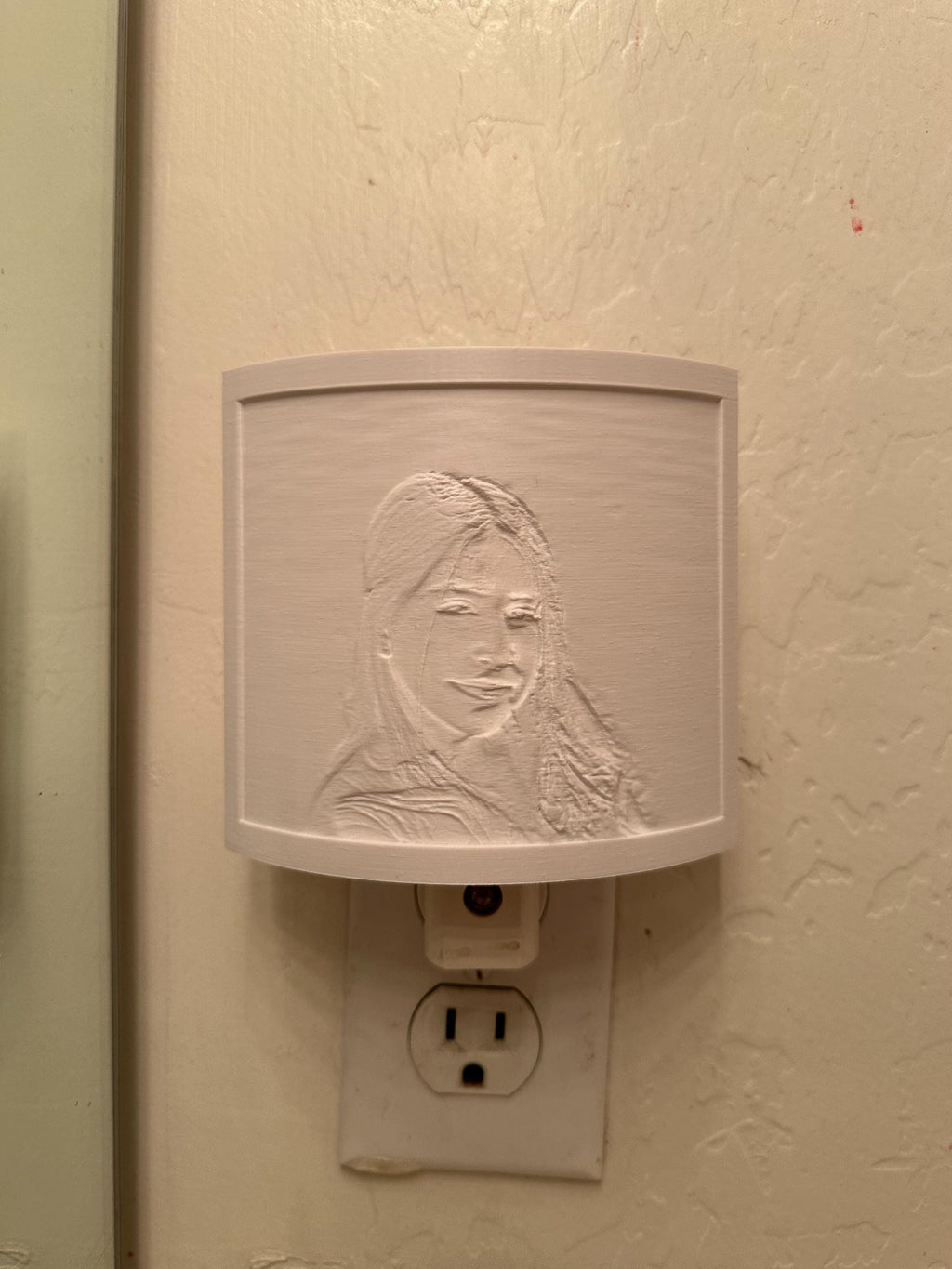 Personalized Photo Lithophane Night Light: 3D Printed PLA