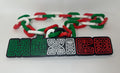 Oversized necklace with country flag colors