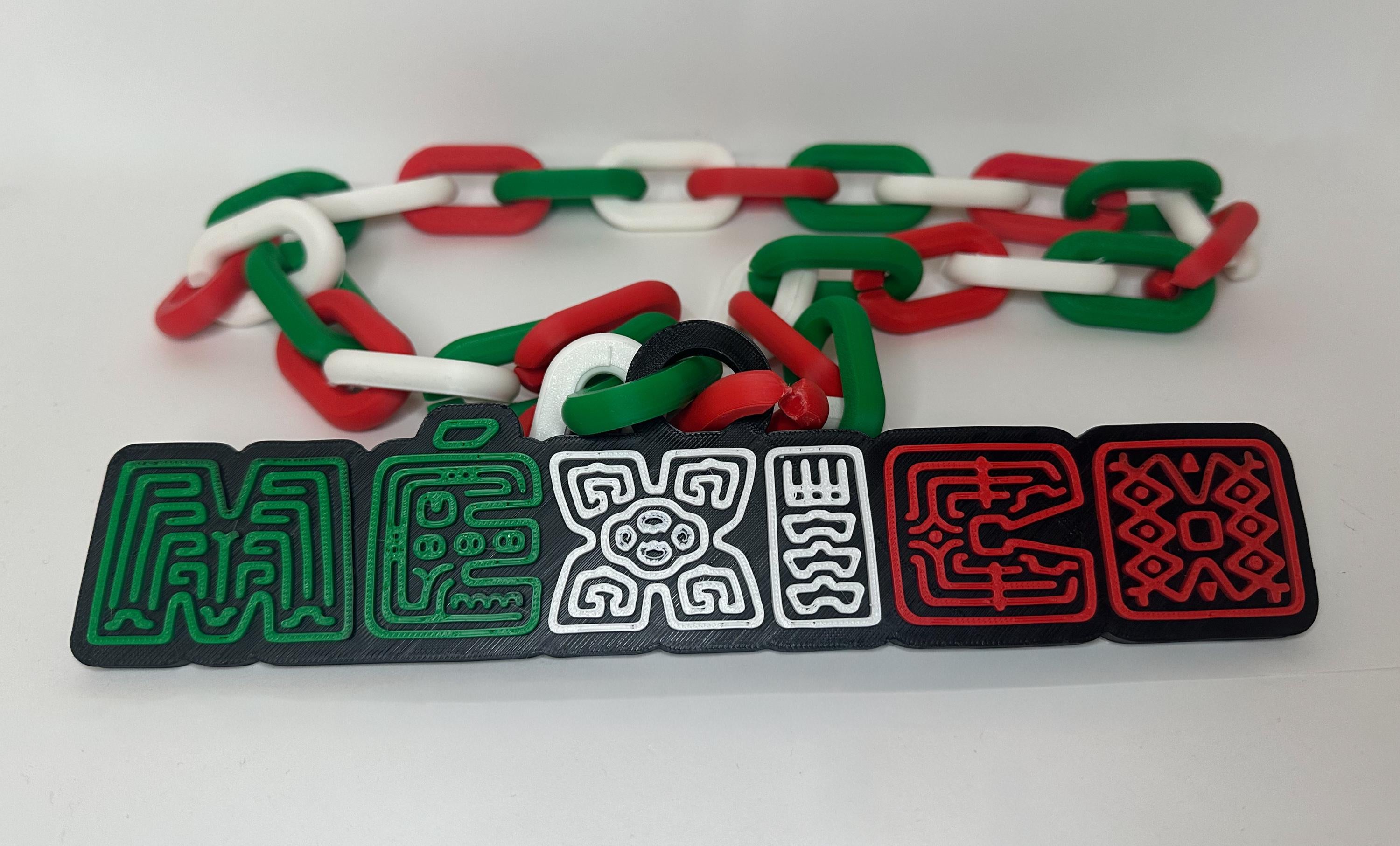 Oversized necklace with country flag colors