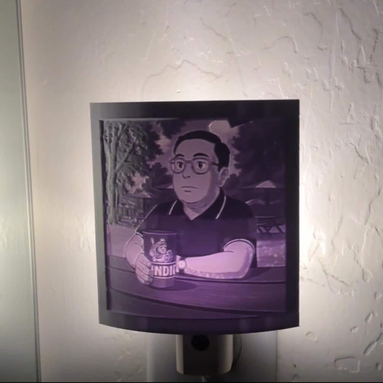 Personalized Photo Lithophane Night Light: 3D Printed PLA