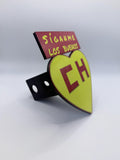 Trailer hitch cover inspired by El Chapulín Colorado