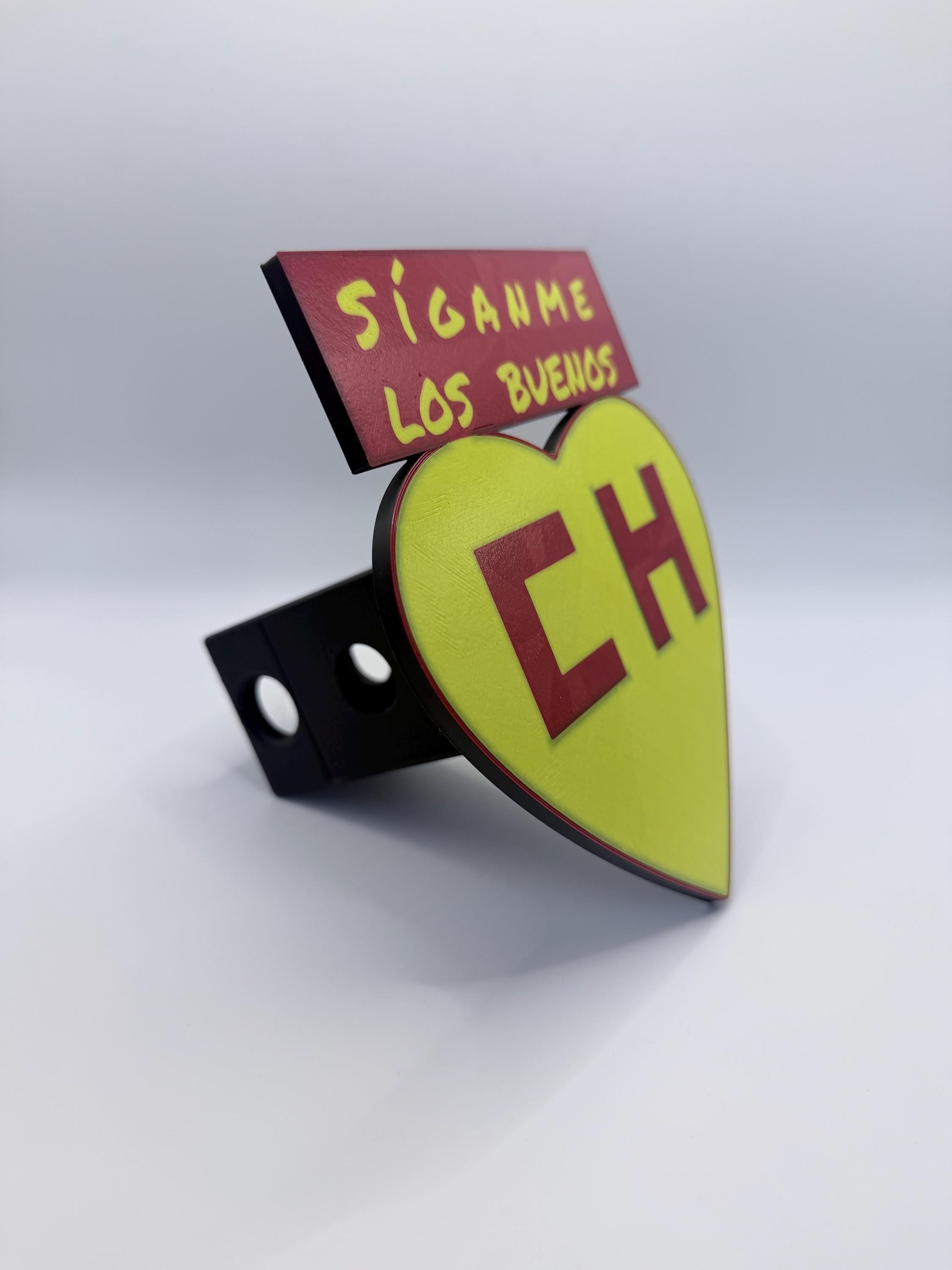 Trailer hitch cover inspired by El Chapulín Colorado