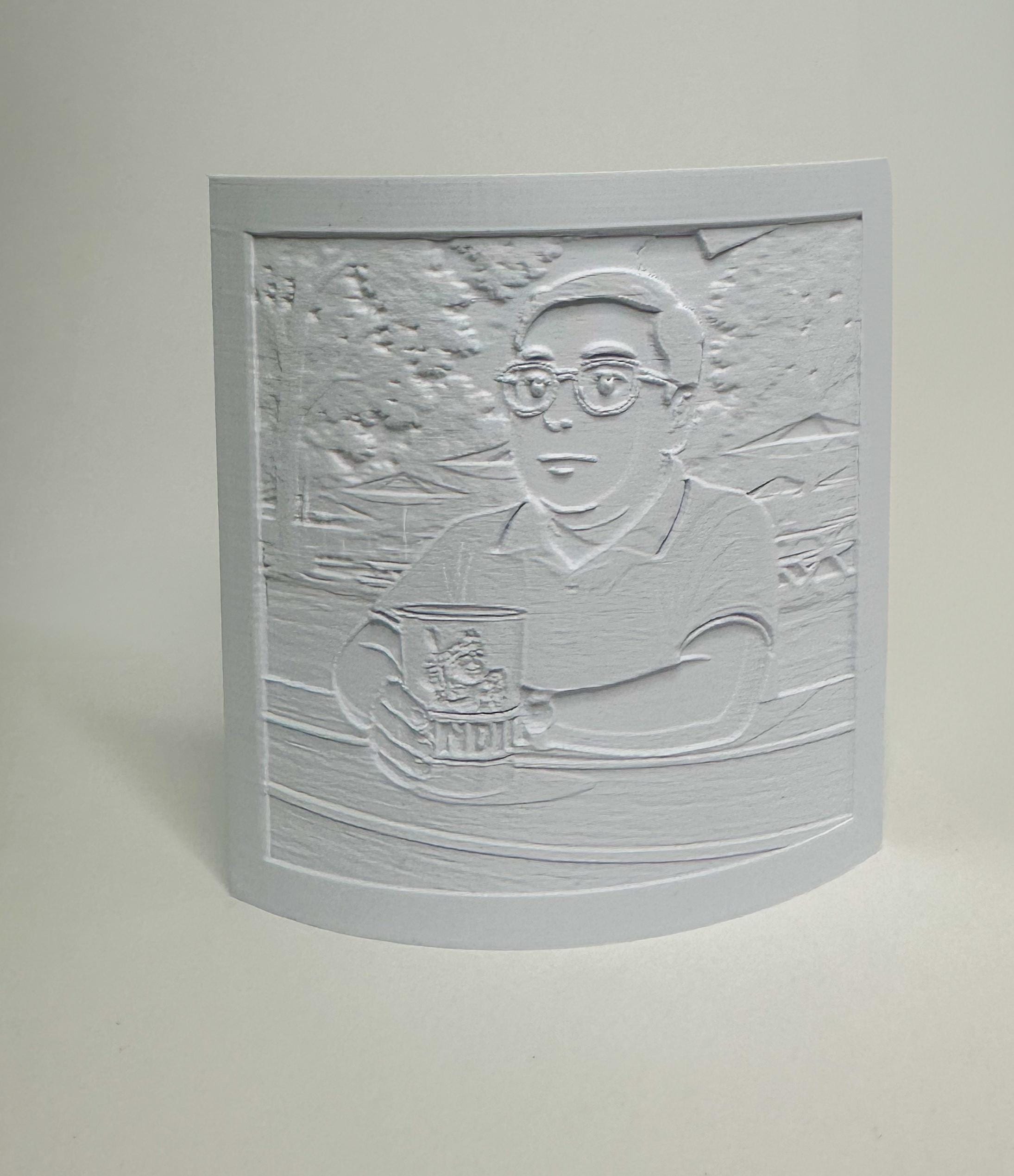 Personalized Photo Lithophane Night Light: 3D Printed PLA